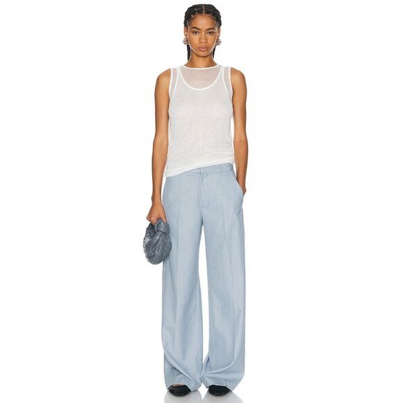 St. Agni Semi Sheer Double Layer Tank Top in White - Picture 4 of 4